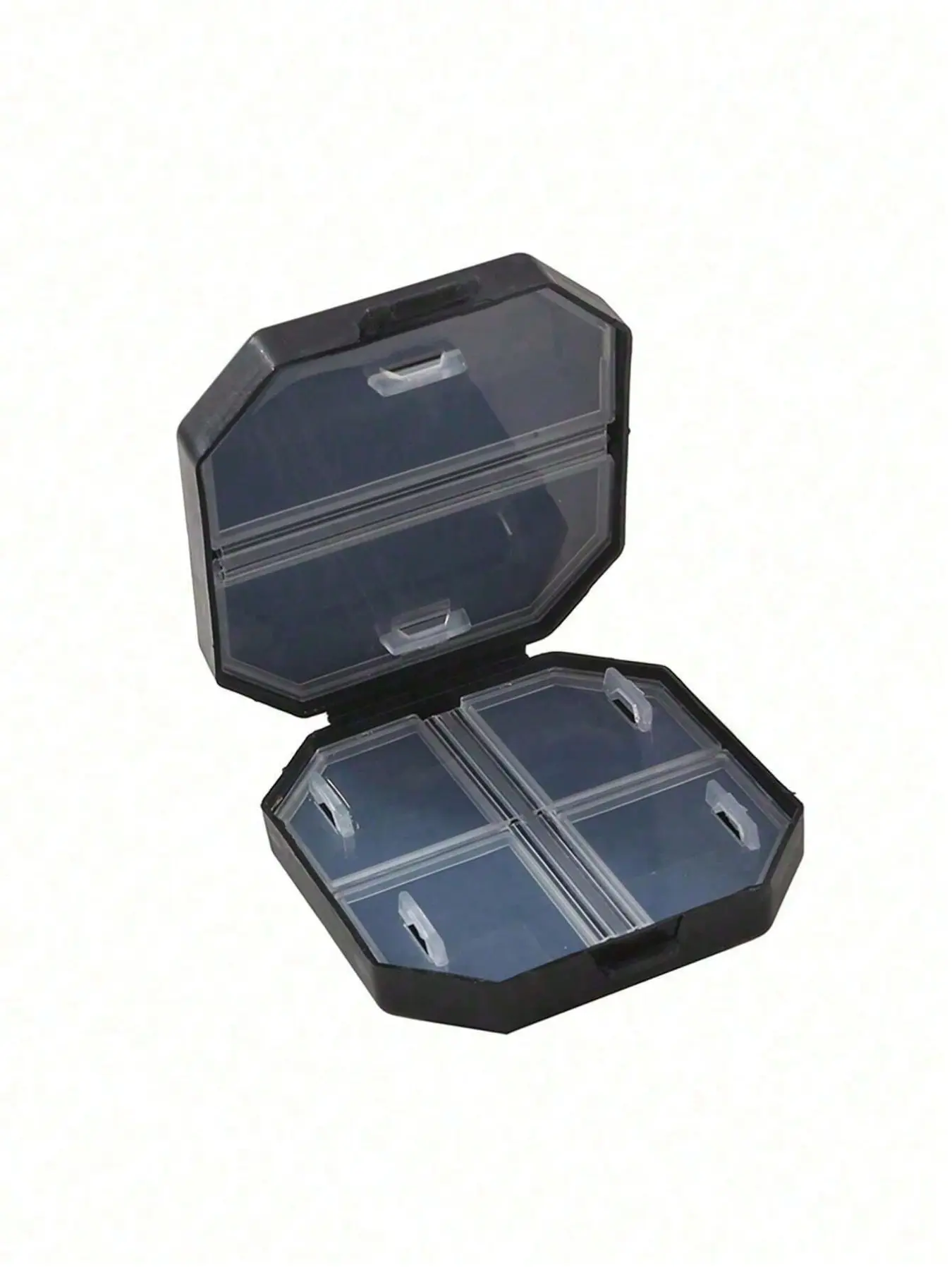 Portable Pill Organizer, 6 Compartment Capsule Box, Travel Medicine Case, Mini Drug Box, Heart Pattern A-Z, Moisture-Proof Vitamin Container