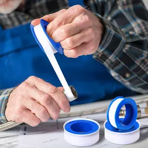 6 Rolls PTFE Plumber Tape, Waterproof Leak-Proof Pipe Thread Seal Tape for Bathroom & Kitchen Plumbing Fixtures, Durable, Shipped in Random 3 Colors