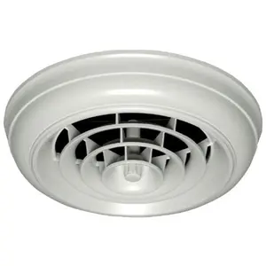 212 MAIN Havaco Quick Connect HT-CCGRB-R1D Paintable White Round Ceiling Diffuser, 8-7-6 in. Boot, Rotary Damper for Ventilation