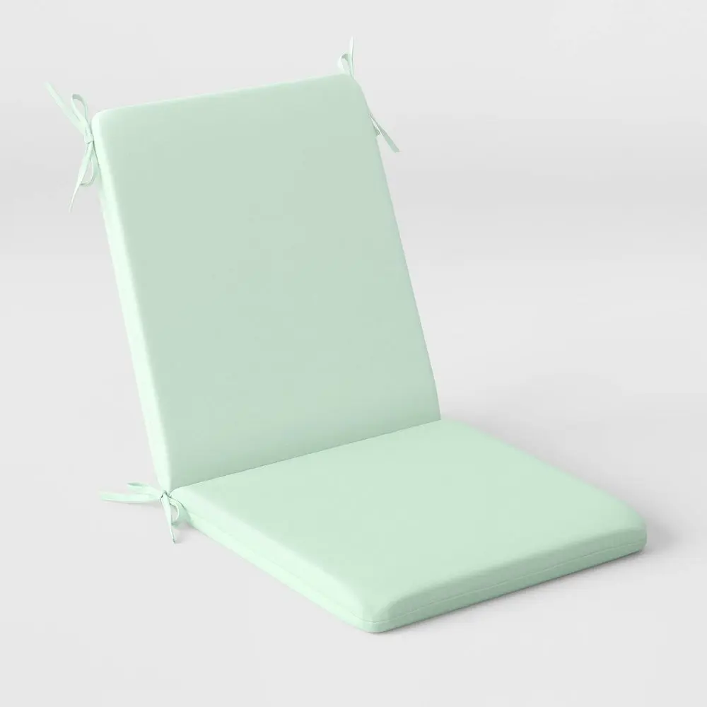 43"x20" Outdoor Chair Cushion Mint Green - Room Essentials: Durable Comfortable & Easy to Clean