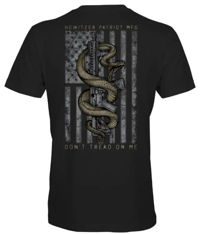 Howitzer Men's Cotton Graphic Round Neck Patriot Theme Short-Sleeve Casual T-Shirt - TREAD AR Military Grunt MFG Menswear Top
