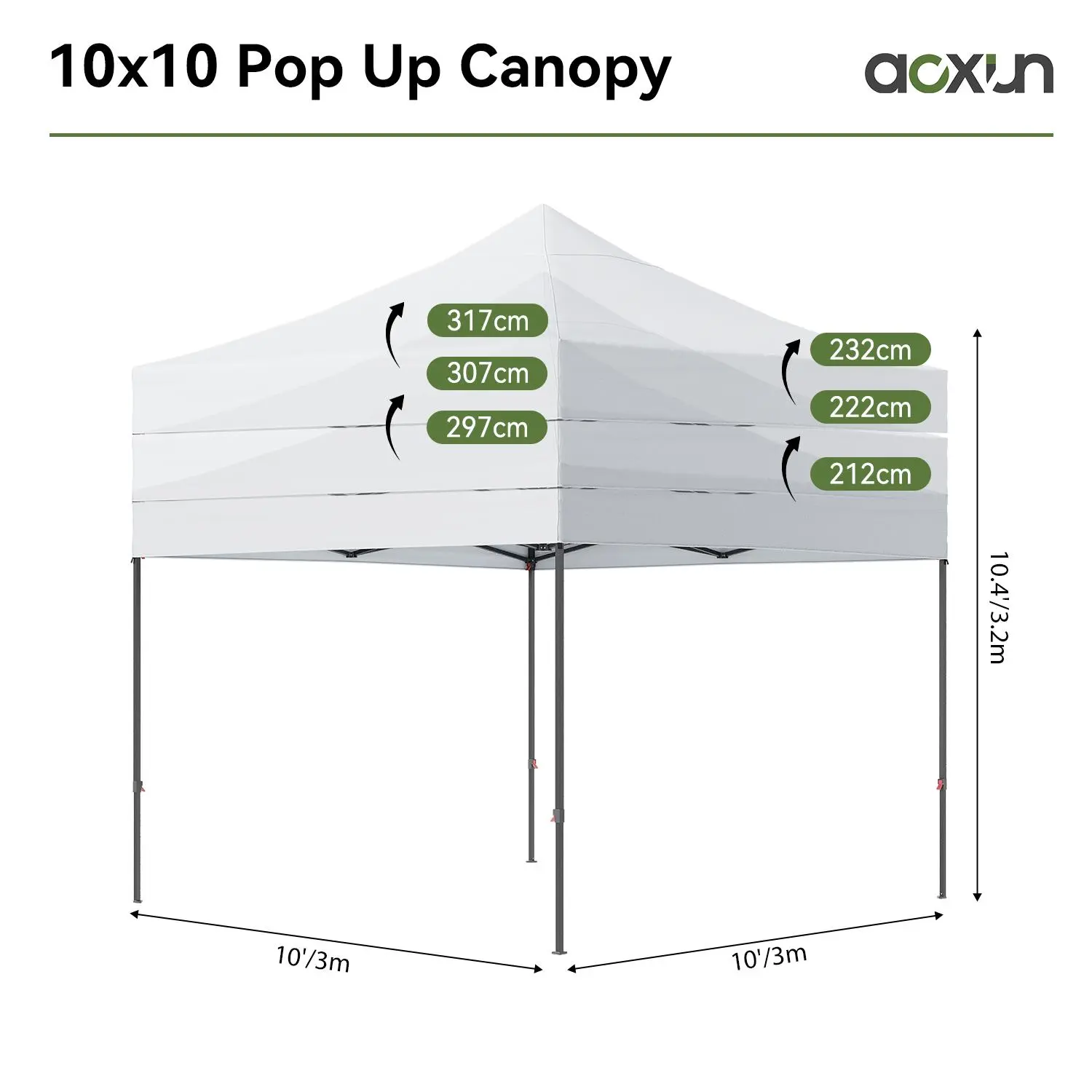 10x10 Without Sidewalls/White