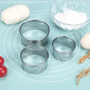 3Pcs Floral Dumpling Maker Molds, Round Dough Cutters & Press Tools, Kitchen Accessories for Dumpling Making