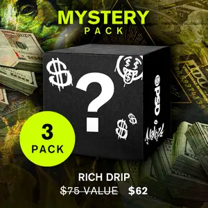 PSD Men's Rich Drip Mystery Boxer Brief 3-Pack Bundle - Standard Length 7 Inch Inseam, Soft, Stretchy, and Breathable Poly Blend Fabric Menswear Prints and Plain Boxer Briefs