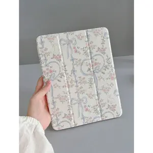 Bow-Knot 1pc Ditsy Floral IPad Protective Case, Compatible With IPad 7/8/9, IPad Air 5/4/3, IPad 9th Gen 10.2, IPad Pro 11, IPad Mini 7, IPad Air 6/IPad 10th Gen, IPad Air 11 (M3)/IPad 11 (A16 2025)