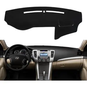 KDO Dash Cover Mat Custom Fit for Hyundai Sonata 2009 2010 with Cutout for Sensor, Dashboard Cover Pad Protector (09-10 Black)