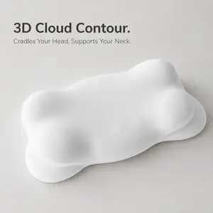 Cloud Alignment Pillow – Ergonomic Support for Neck & Spinal Alignment, Dual Height, Adjustable Fill, Machine Washable Cover, Standard