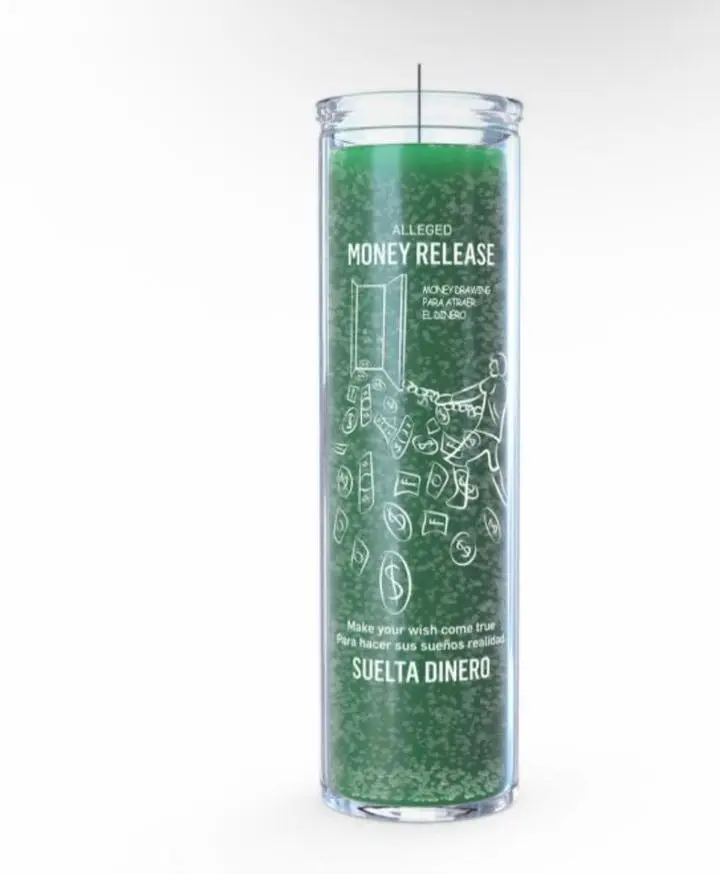 Money Release 7 Day Scented Candle - 170 Hour Burn Time, 100% Paraffin Wax, Decorative & Aromatic for Financial Abundance