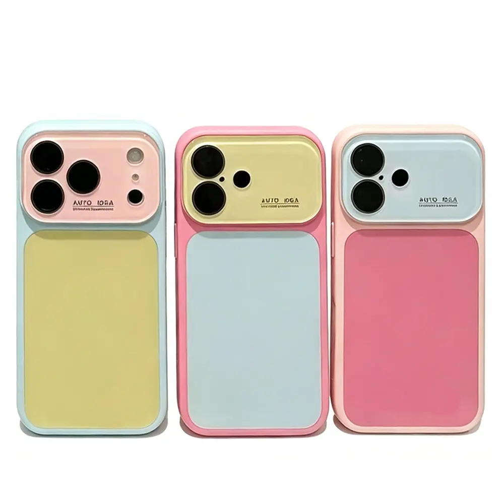 Silicone Slim Fit Customized Phone Case for iPhone 13-17 Pro Max - Bright Color Block, Dopamine Summer Vibe, Soft Touch, Minimal Aesthetic, Shockproof Protection, Cute Multi-Color Everyday Mobile Accessory, Ideal Unisex Gift, Accessories
