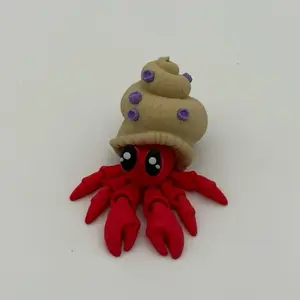 Hermit Crab Toy, Creative Desktop Decoration, Joint Flexible Moving, Interactive Movement, Suitable for Holiday Party Decoration, Home Decor, Ornaments, Festive Decoration, 3D Printed No paint