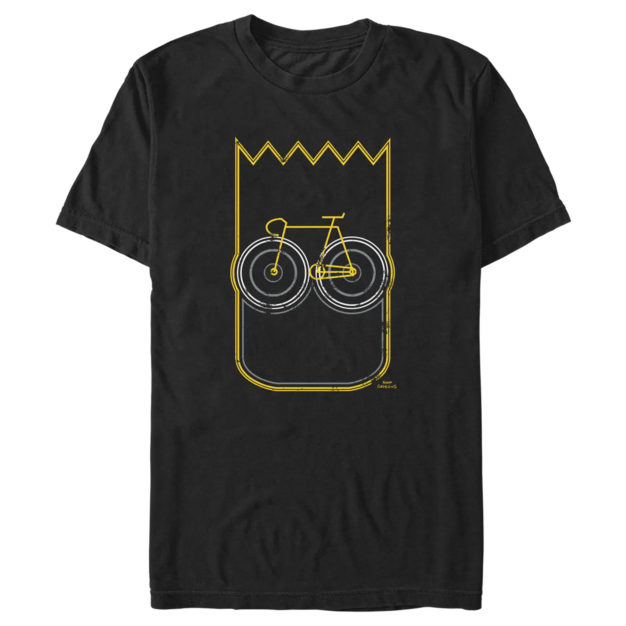 Men's The Simpsons Bart Bike Face T-Shirt