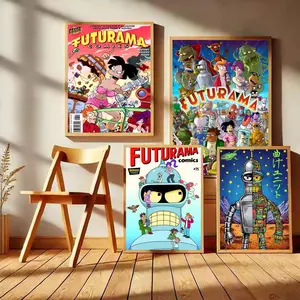 Anime B-Bender F-Futurama Poster HD Waterproof Art Sticker | Custom DIY Self-Adhesive Wall Print | Fade-Resistant, Long-Lasting Decorative Poster for Home, Office, Living Room, Bar | Multiple Sizes, High Definition, Easy to Apply & Clean