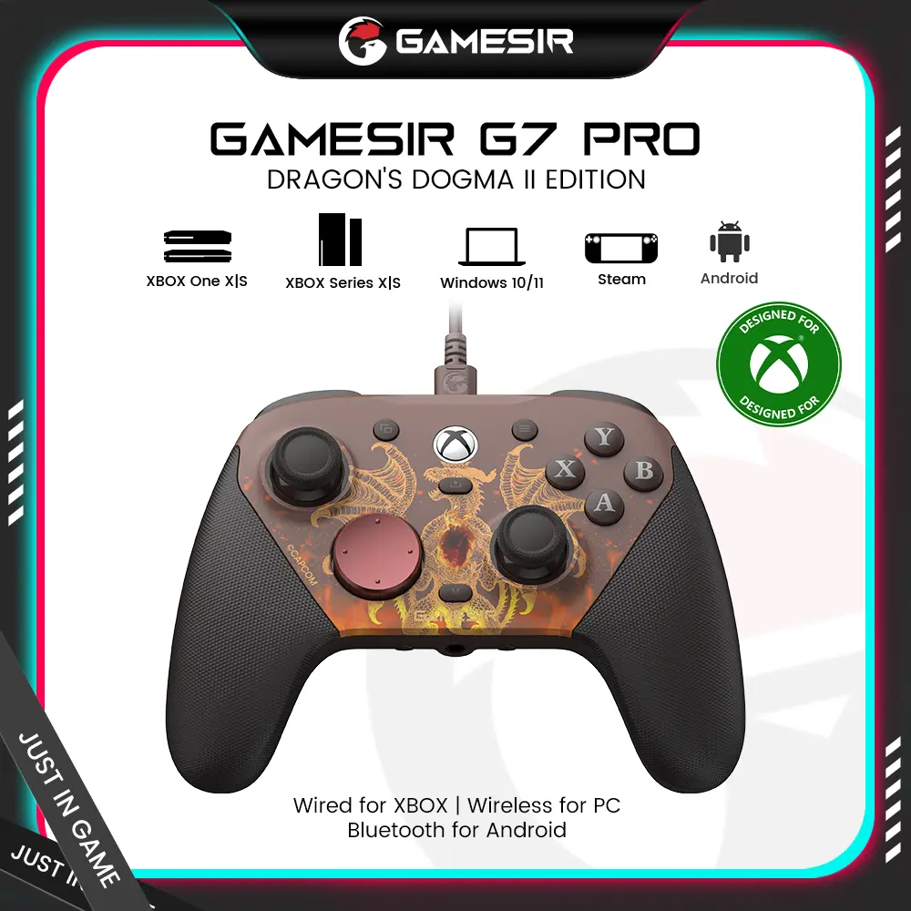 GameSir G7 Pro DRAGON’S DOGMA II Edition Controller – Wired for XBOX, Wireless for PC & Mobile GameSir G7 Pro DRAGON’S DOGMA II Edition Controller – Wired for XBOX, Wireless for PC & Mobile