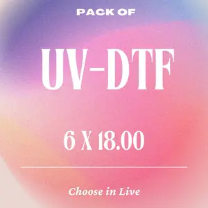 6 UV-DTF Cup Wrap bundle for 16oz Glass Cup on Live