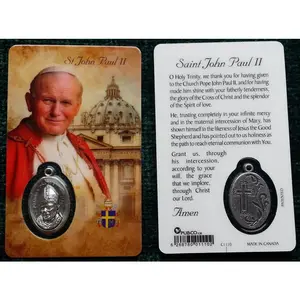 St. John Paul II Prayer Card with Medal