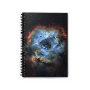 Spiral Notebook, Rosette Nebula Astronomy Photo, Lined Journal, Space Lover Gift, Celestial Stationery