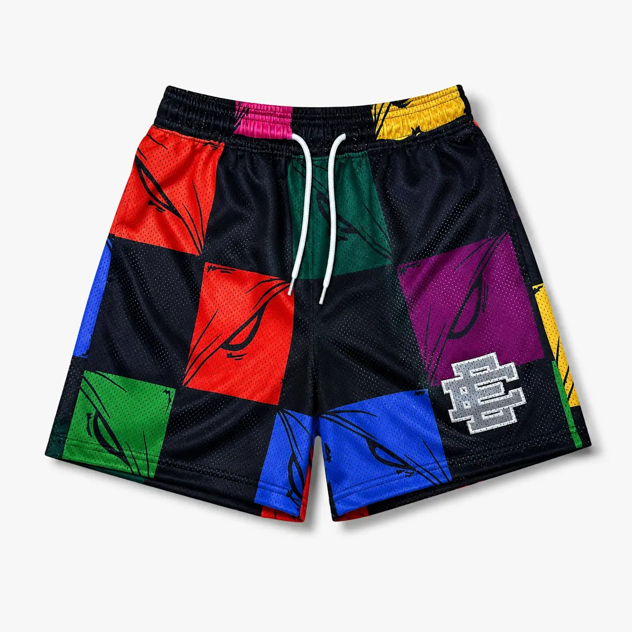 Eric Emanuel x Matty Boy EE Basic Core Short Multicolor, Men’s Mesh Basketball Shorts, Streetwear Athletic Shorts