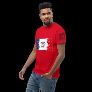 4TH OF JULY ROCKREALITYINC CASUAL TOP WITH QR Menswear Underwear Graphic Streetwear Tshirt Shortsleeve