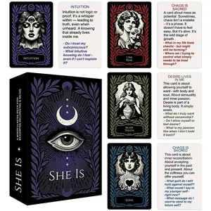 Healing Cards Set, Affirmations Card Decks, 52 Pieces Positive Mindfulness Meditation Cards, Emotional Support & Stress Relief, Ideal for Daily Use & Therapy Sessions