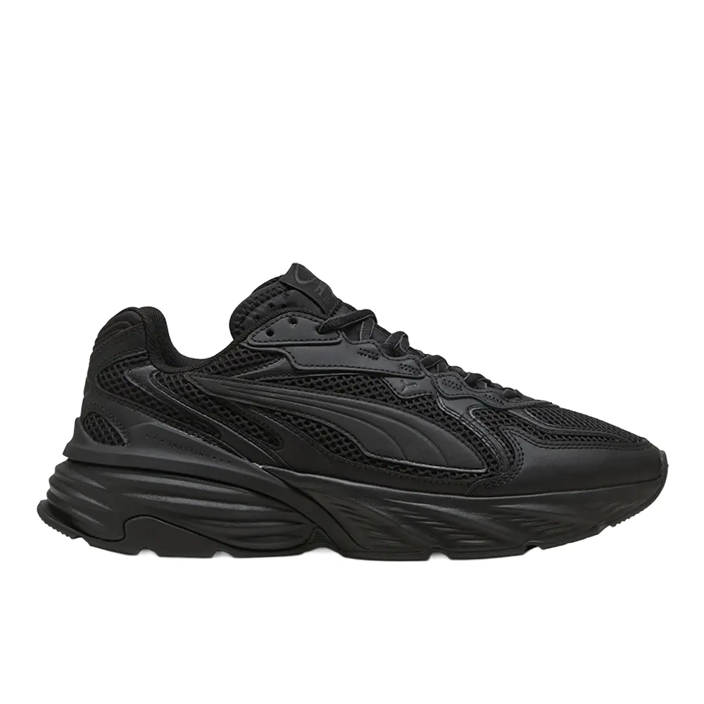 PUMA Mens Fade Lace Up Sneakers Shoes Casual - Black