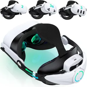ESYWEN Meta Quest 2/3/3S Battery Head Strap – Adjustable Comfort Headband with Built-in 10000mAh Battery, 45° Hinge & Washable Padding for Extended VR Play