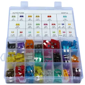 300Pcs Automotive Fuse Kit – Complete Standard & Mini Blade Fuse Set for Car, Truck, Boat, SUV – Includes Fuse Puller & Storage Box
