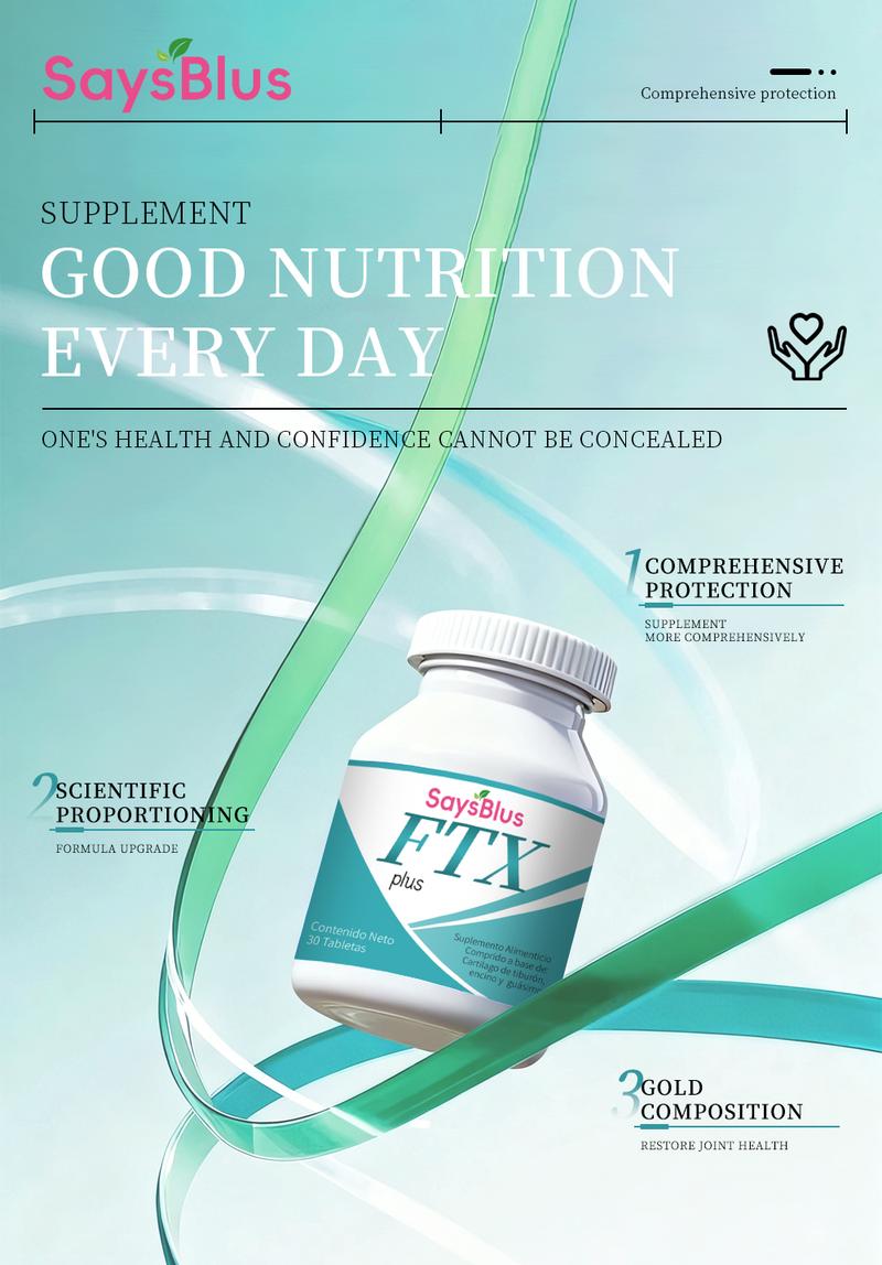 SaysBlus FTX Plus Daily Joint Support Supplement: Scientifically Formulated for Comprehensive Bone & Joint Wellness