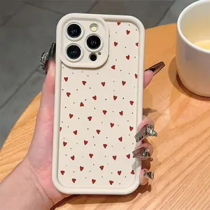 Heart Pattern Phone Case, Cute Phone Protective Cover, Phone Accessory Compatible with iPhone 11 12 13 14 15 16 Pro Max/Pro/Plus