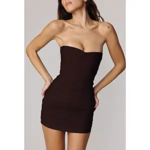 NIYA BANDAGE DRESS - CHOCOLATE
