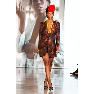 Abla Abstract Print Blazer Dress