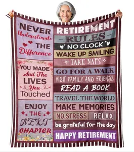 Retirement Gift for Woman - Retirement Gifts for Women Men 2026 - Happy Retirement Gifts for Women Mom Teacher Nurse Coworker Retirees - Happy Retirement Party Decorations - Retirement Blanket 50"X60"