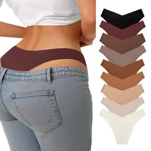 Multi-Pack Women‘s Underwear Bikini Seamless Soft Stretchy Breathable Sports Yoga  Daily Wear Seamless Thongs