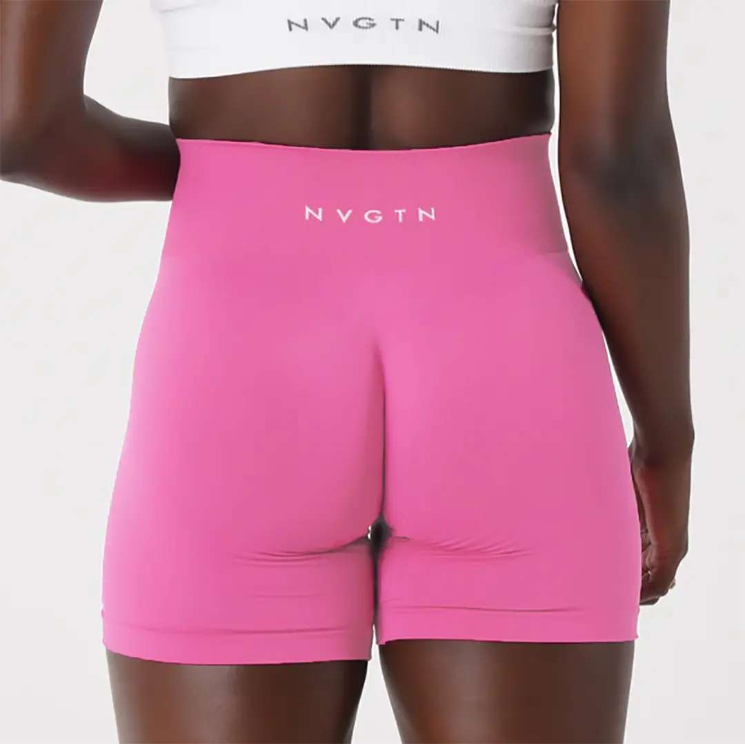 NVGTN Quick Dry Non - Rolling Yoga Shorts for Training Fitness Running Cycling High Waist Workout Pants
