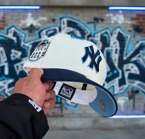 New High Crown Flat Brim Fitted Baseball Cap Unisex, Premium Streetwear Hat For Men.