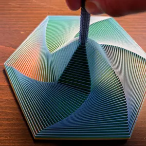 Giant Axis flow 3D-printed Stress Relief Sculpture Eco-friendly PLA Filament Gold