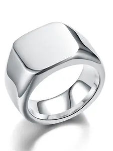 Men's minimalist stainless steel ring, polished, durable and stain-resistant, with a fashionable and modern design, suitable for both casual and formal occasions, Elegant casual ring