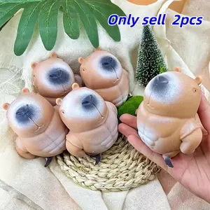 2 Piece Super Cute Abdominal Water Pig Squeeze Toy, Fast Bounce, Relaxing Fun, Party Supplies, Birthday Gift, Christmas Present, Squishies