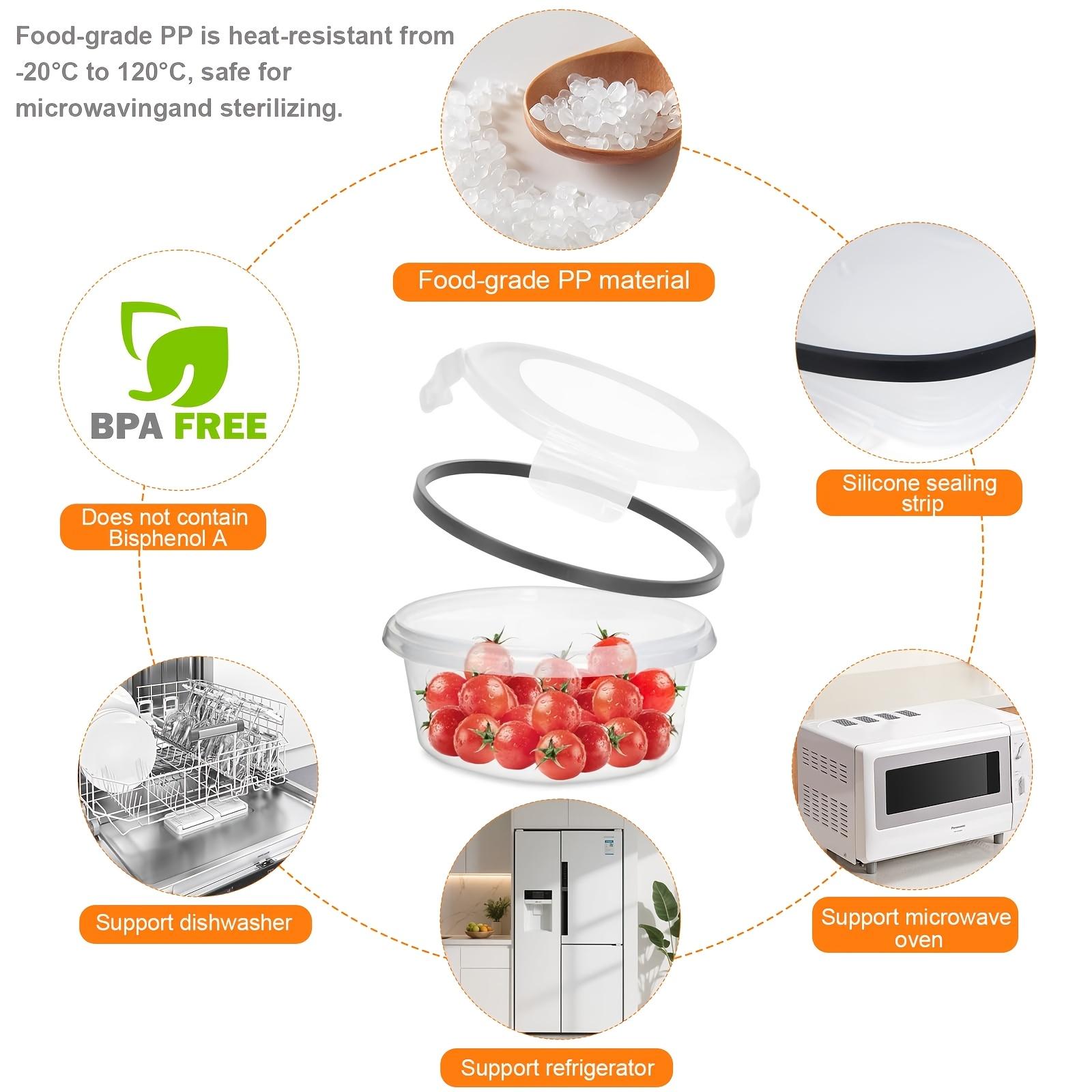 24/40/48 pieces/set food storage box set, food preservation boxes, easy-to-fix lids (12/20/24 lids + 12/20/24 containers) - Sealed plastic containers, suitable for pantry, travel, outdoor picnics, kitchen organization, includes labels and markers