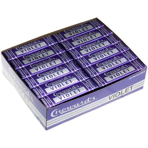 Choward's Violet Mints 24 ct. - Soft and Smooth Mints with Floral Flavor - 24 Count Pack Bonbon Snack