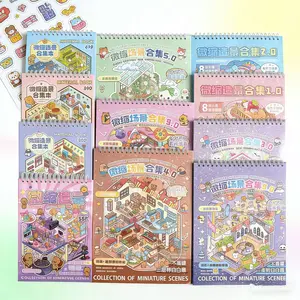 DIY Landscape Sticker Collection - 11 Mini Scene Sticker Books