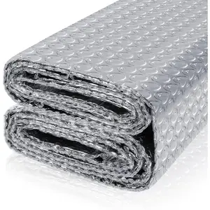 Reflective Double-sided Aluminum Foil Bubble Insulation Sheet, Thermal Radiant Barrier Insulation for Windows, RV, Roof, Garage Door, 47IN X 15FT