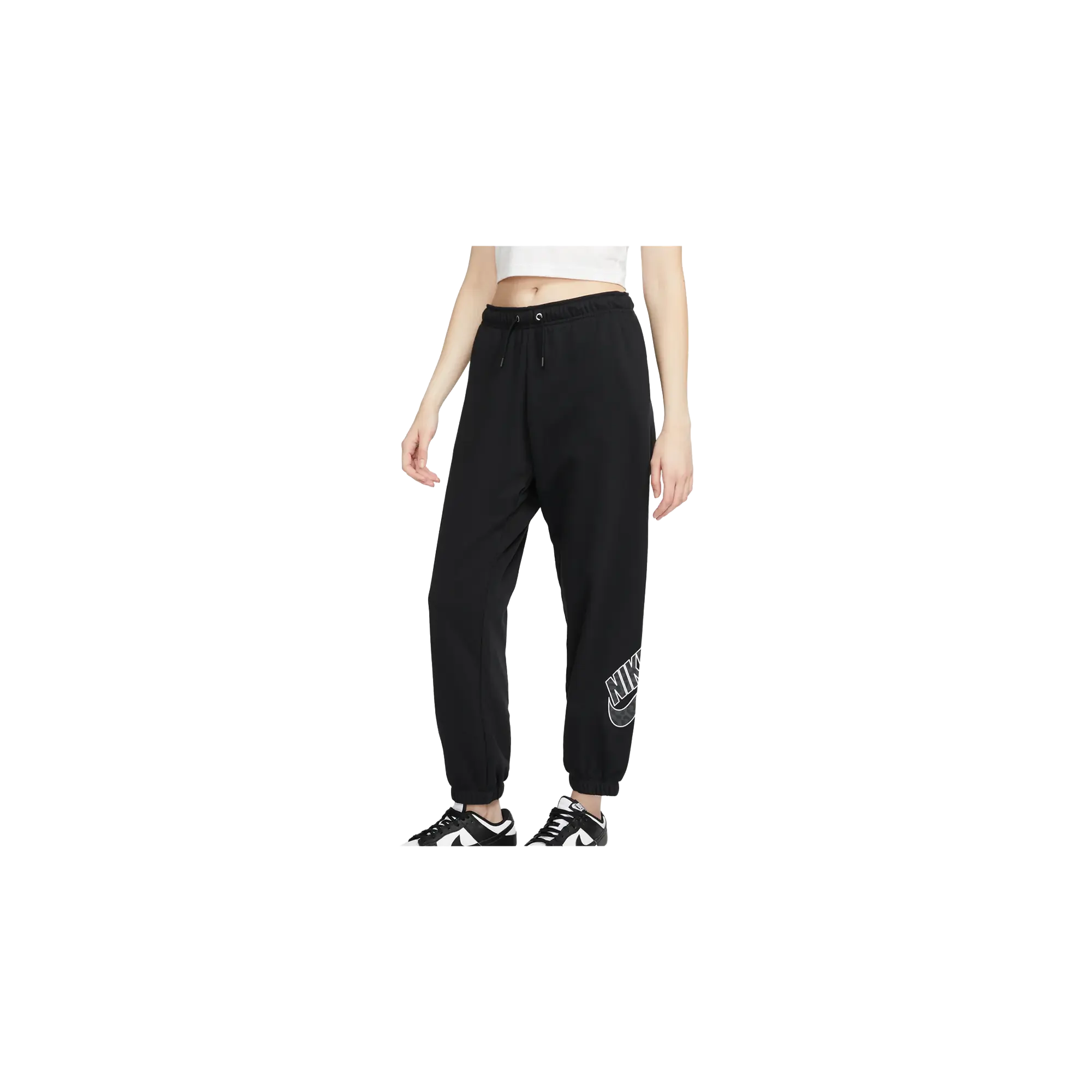 Dri-fit Swoosh Run 7/8-length Mid-rise Leggings WMNS "Black / White" DM6307 010