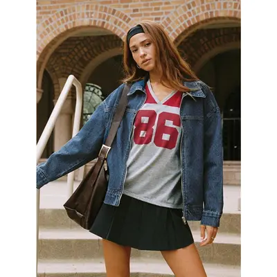 Bomber Jacket Jean Jacket Target Women's Oversized Hooded Denim