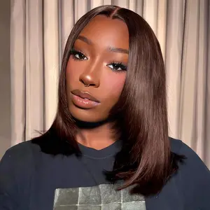 【Live Flashsale】ISEE HAIR #4 Chocolate Brown Color 180% Density Full 7x5 Short Bob Wig Wear Go Layered Cut Yaki Straight Glueless Wig Human Hair Pre Everything Beginnger Friendly#SpringStatements