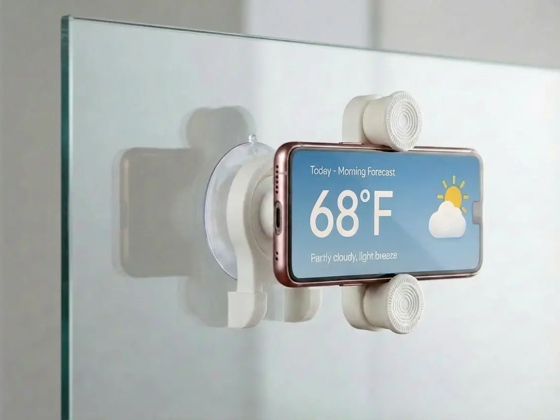 MagnaDock Magnetic Mirror Phone Mount — Hands-Free Bathroom Phone Holder