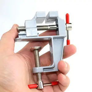 2pcs DIY Tool Mini  Bench Vice Small Clamp-on Bench Vise Small Vise 360 Degree Rotating Miniature Vise