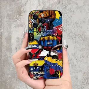 Venezuela Flag Design | Shockproof & Anti-Slip Matte Finish | Low-Profile Luxury TPU Case with UV Print for iPhone 17 16 15 14 13 12 11 Pro Max Plus Air - Soft Black Cover, Perfect for Spring and Summer, Ideal Gift or Personal Use Smartphone Cellphone