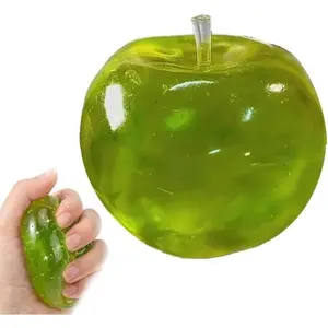 Squishy Green Apple Stress Ball – Slow Rebound Squishy, Soft Fidget Sensory Toy for ADHD & Anxiety Relief, Meaningful Father‘s Day Gift for Dad, Men & Adults