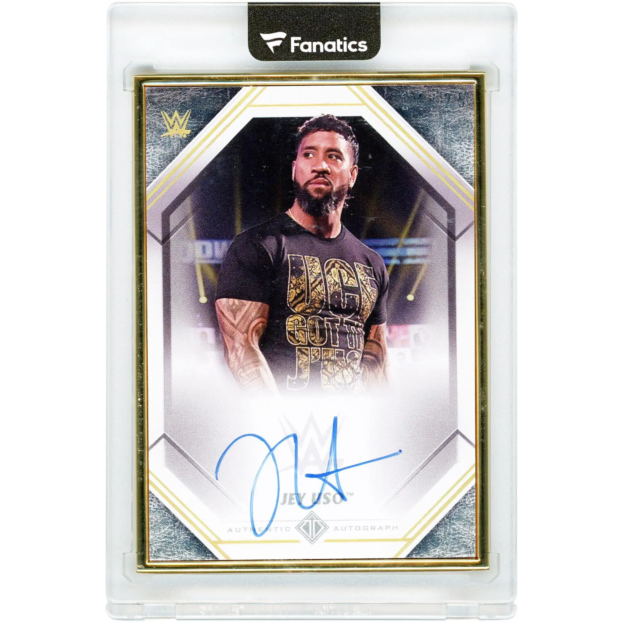 Jey Uso WWE Autographed 2021 Topps Transcendent #A-JU #14/25 Card - Fanatics Authentic Certified