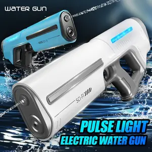 Bestselling Electric Continuous Fire Water Gun, Pulse Light Electric Water Gun, Summer Water Toy, Automatic Suction Fill Water Gun